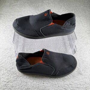 Olukai Boys Nohea Mesh Comfort Slip On Gray Loafer Shoes Size 6 Y / 7.5 Women